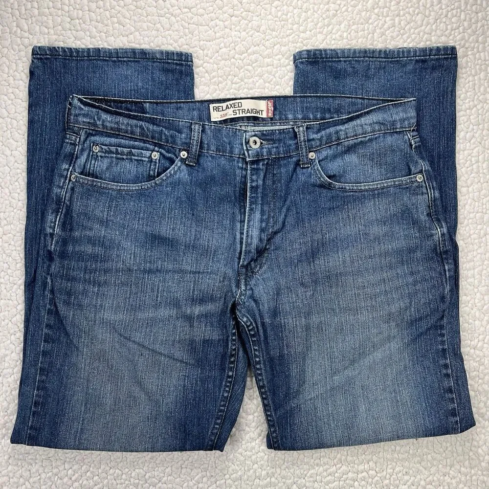 Levi’s 559 Jeans Men’s 34x32 (Actual 36x30) Blue Relaxed Straight Classic Grunge